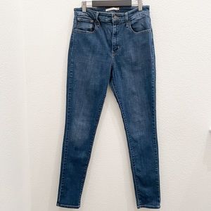 Women’s Levi’s 721 High Rise Skinny Jeans Blue Dark Wash